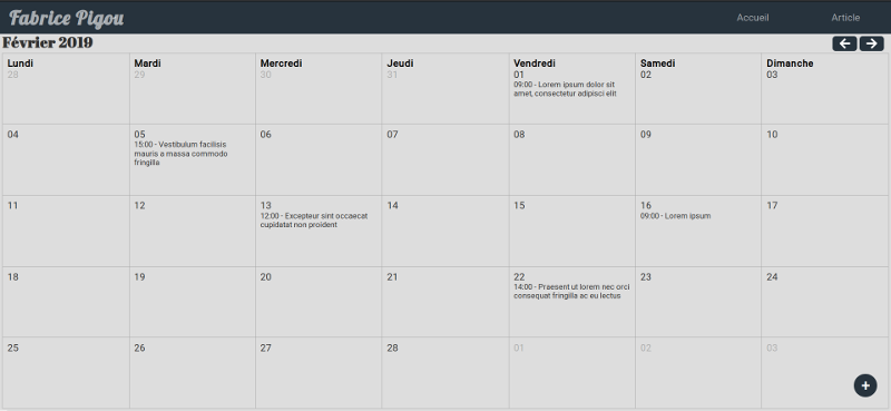 Ilustration du calendrier